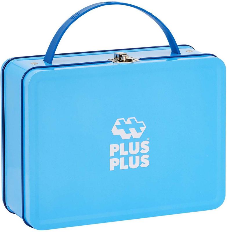 Plus-Plus - Basic Reiskoffer - Bouwset - Blauw - 600 Delige Set met Bouwstenen - Vanaf 5 Jaar