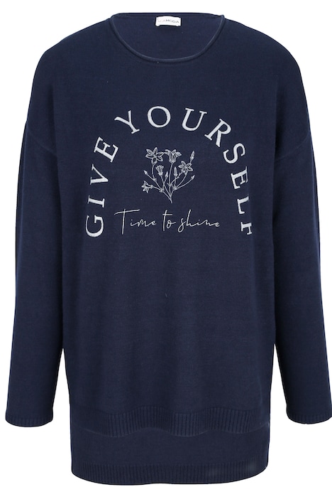 Pullover, Statement, Saum hinten länger