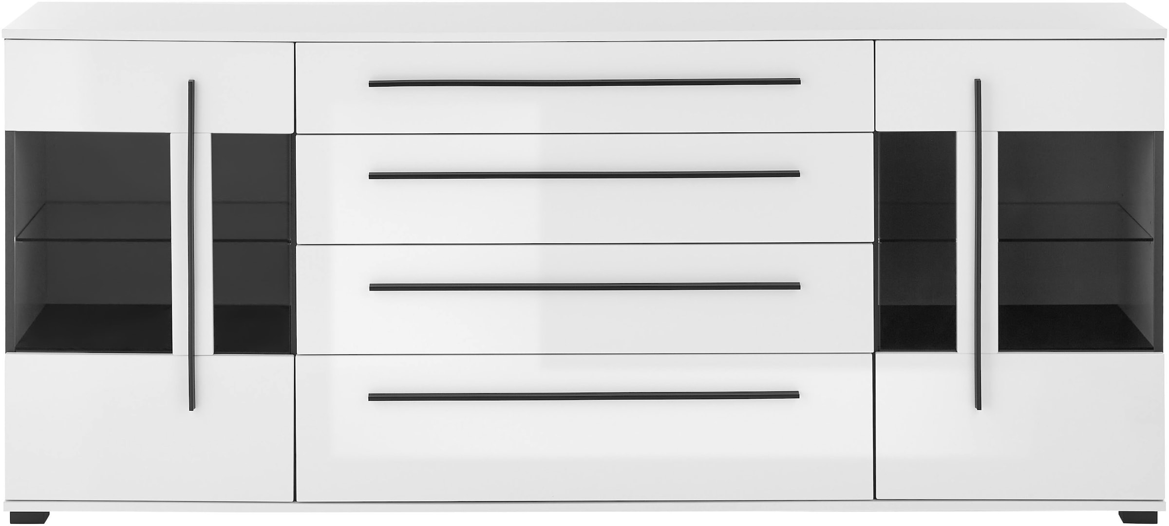 INOSIGN Sideboard »Cantara, moderner Schrank, Kommode in Eiche Evoke oder weiss« schwarze Stangengriffe, ausreichend Stauraum, vielseitig einsetzbar