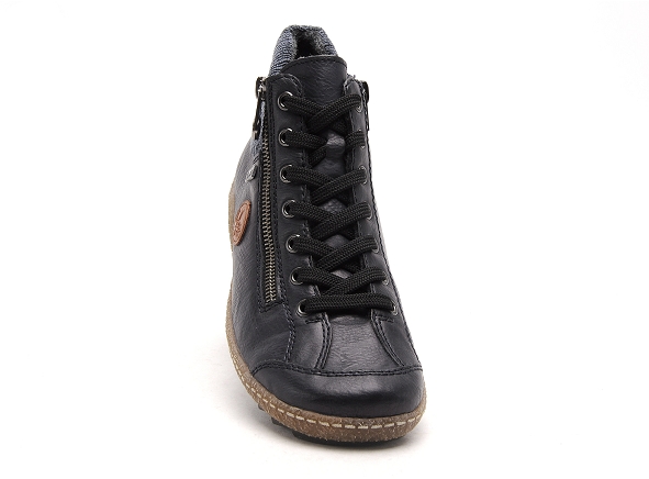Rieker boots bottine plates femme l7514 bleu