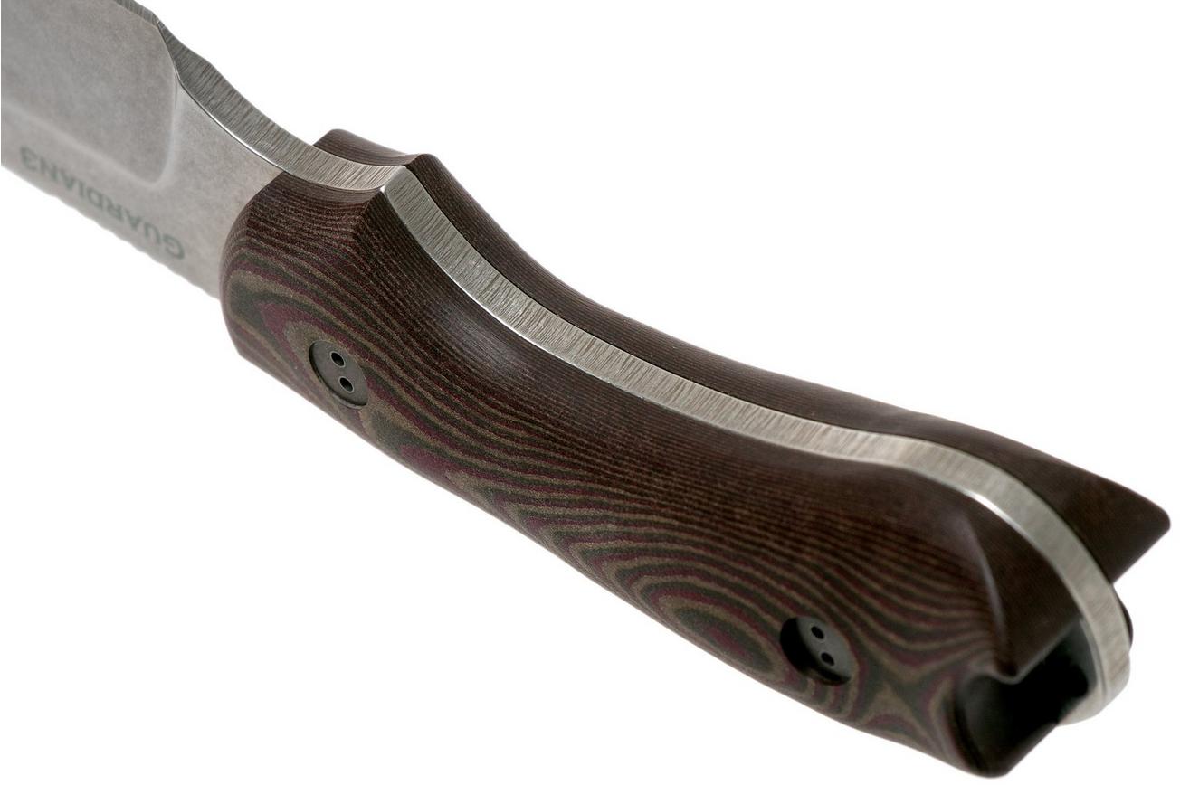 Bradford Guardian 3, 3D Brown-Red Richlite, M390 Sabre Stonewash Knivesandtools Exclusive
