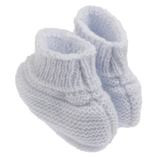 Chaussons tricot   Bleu        Naissance   de               P'tit bisou