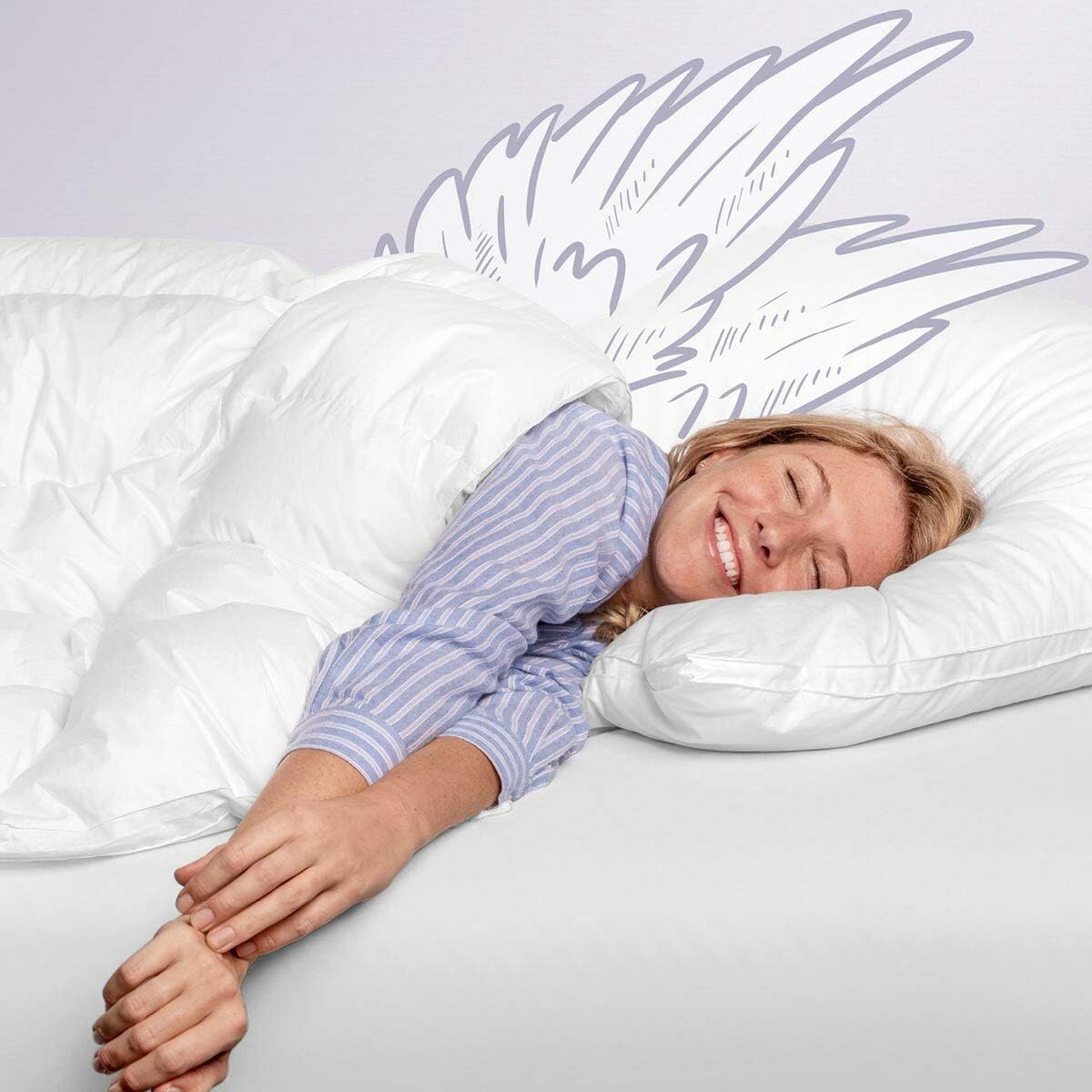 SCHLAFSTIL Eiderdaunenbettdecke D1000, Extrawarm, 100% kanadische Eiderdaunen Größe 155x200