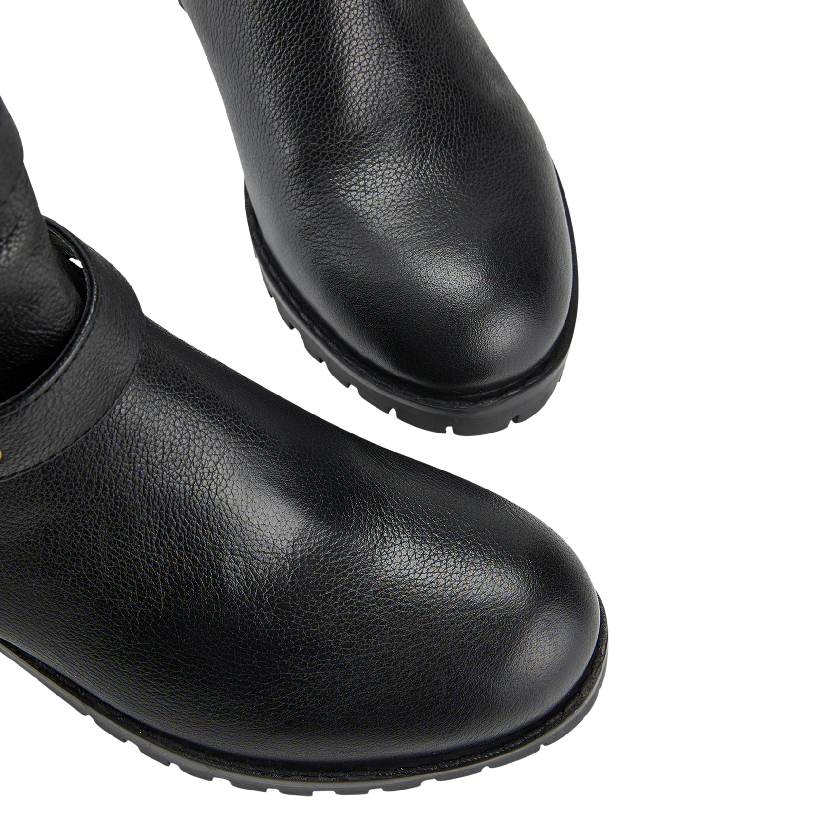 DANAE - Bottines crantées en cuir | Noir