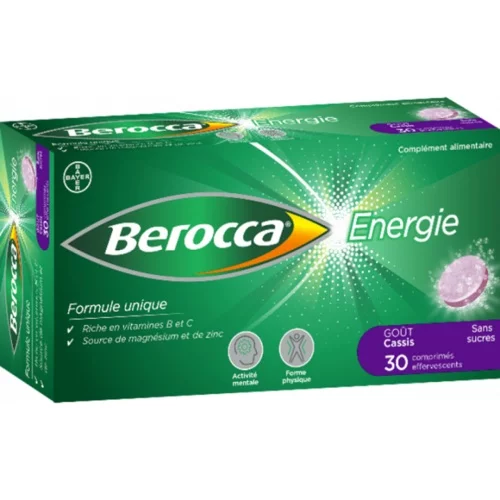 Berocca Énergie Goût Cassis - 30 Comprimés Effervescents