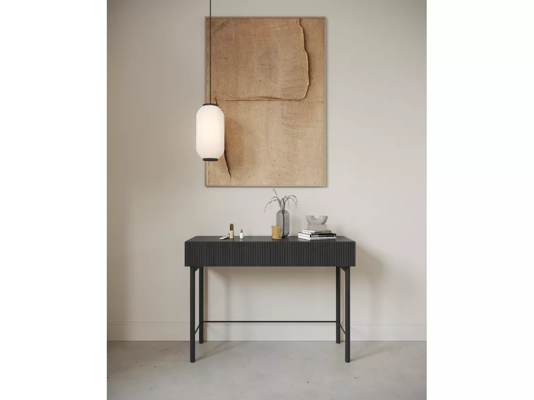 Coiffeuse avec tiroir - debout - 110 cm - couleur du bois de frêne Portland - NOLIE