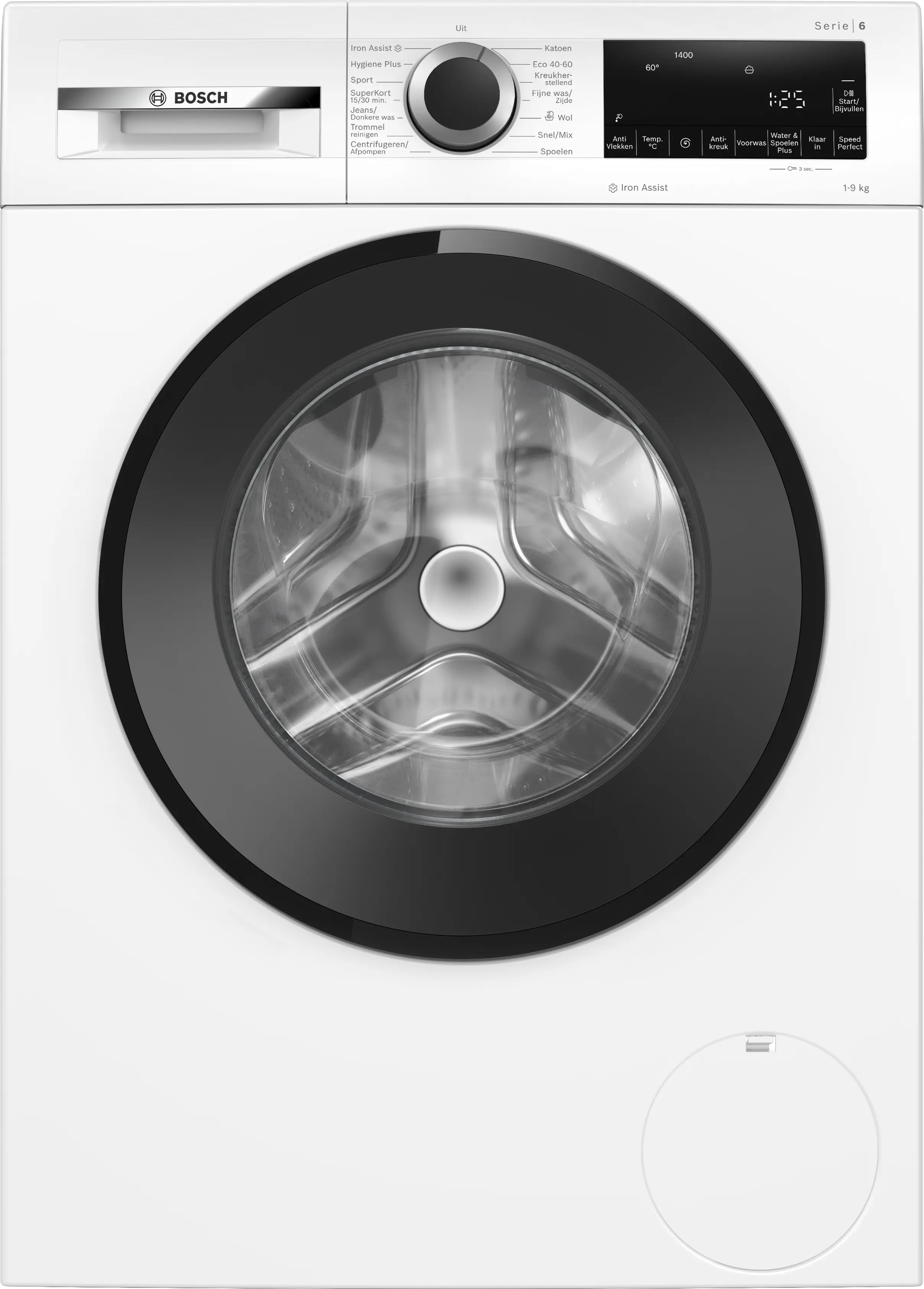 Serie 6 Wasmachine, voorlader 9 kg max. 1400 rpm