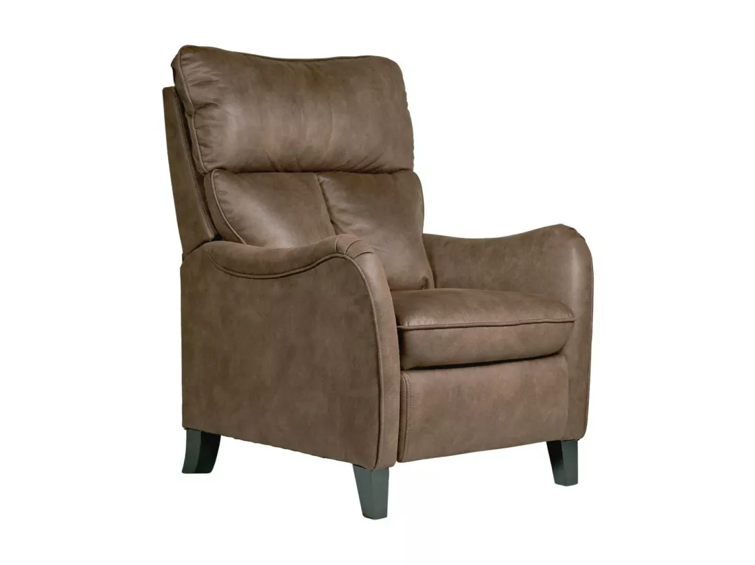Fauteuil de relaxation manuel microfibre Mika-Couleur Marron clair