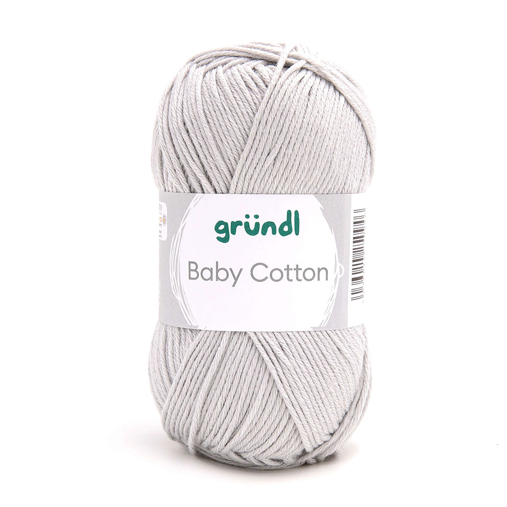Pelote de laine BABY COTTON gris clair 50g