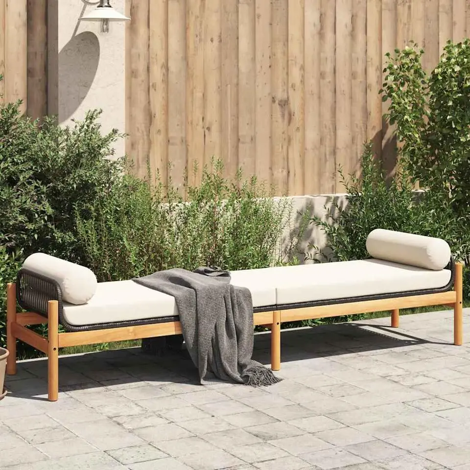 vidaXL - Tuinbank - Zwart - Poly rattan