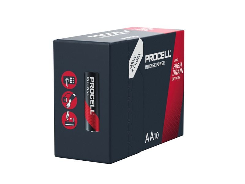 Duracell Batterie Procell Intense AA , 10 Stück Professionelle Alkaline-Batterie