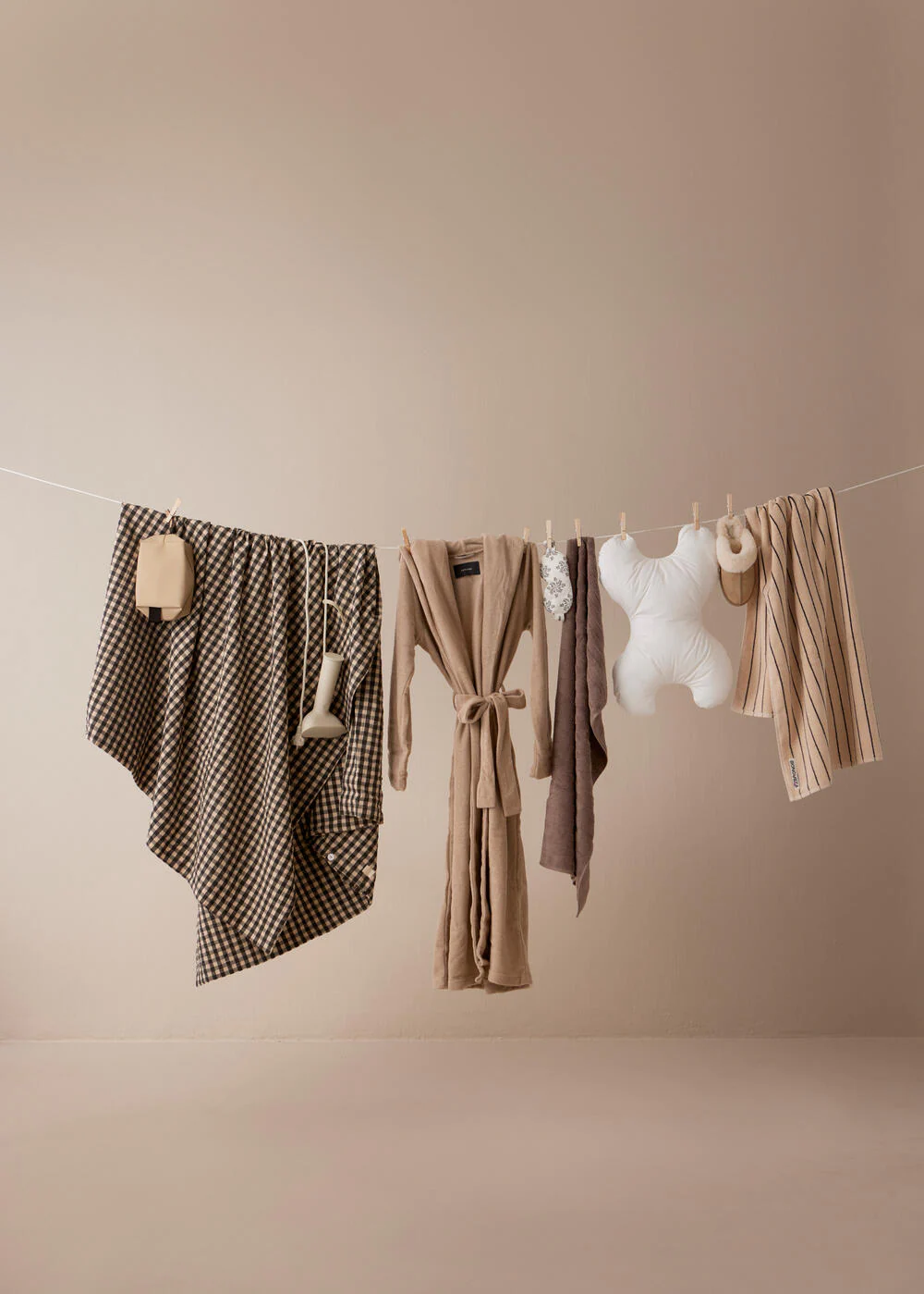 Karmameju  Mount everest fleece badekåbe - Beige