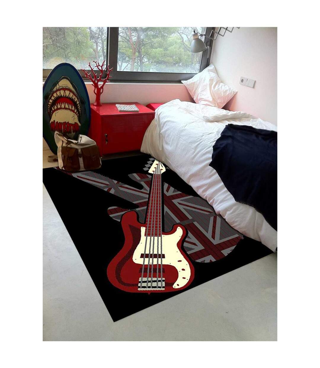 Tapis enfant BC UNION ROCK GUITARD en polypropylène Fait en Europe