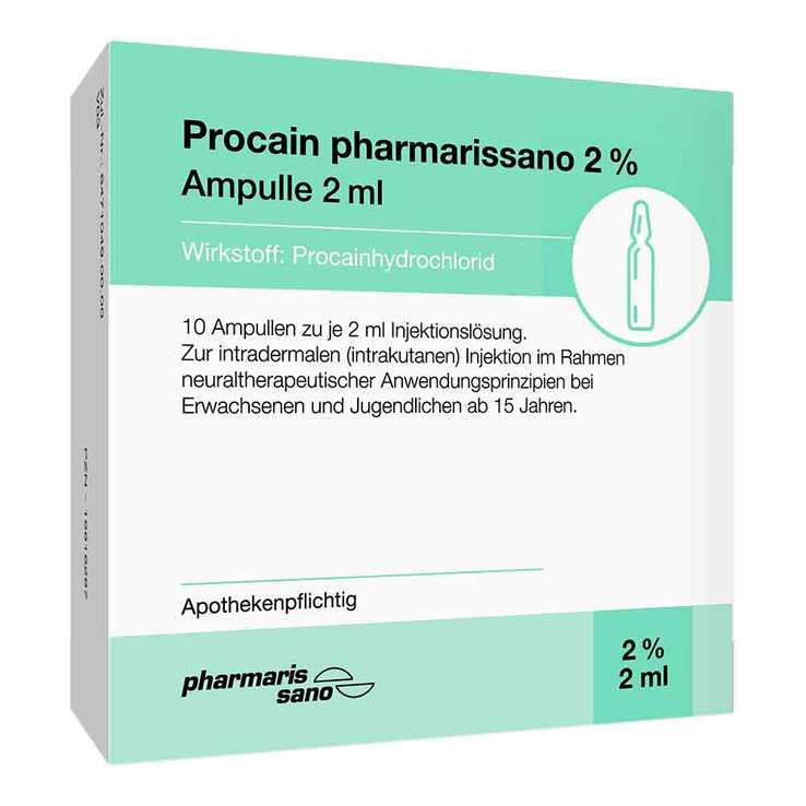 Procain pharmarissano 2% Injektionslösung Ampullen 2 ml, 10X2 ml