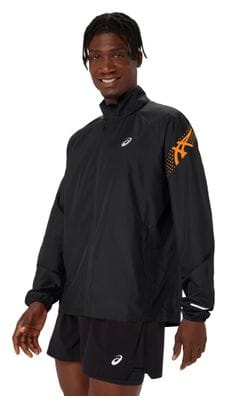 Veste coupe-vent Asics Icon Noir/Orange Homme