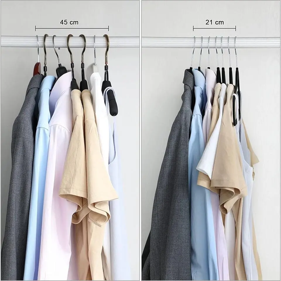 Parya Home - Anti-Slip Kleerhangers - Zwart - 100 stuks