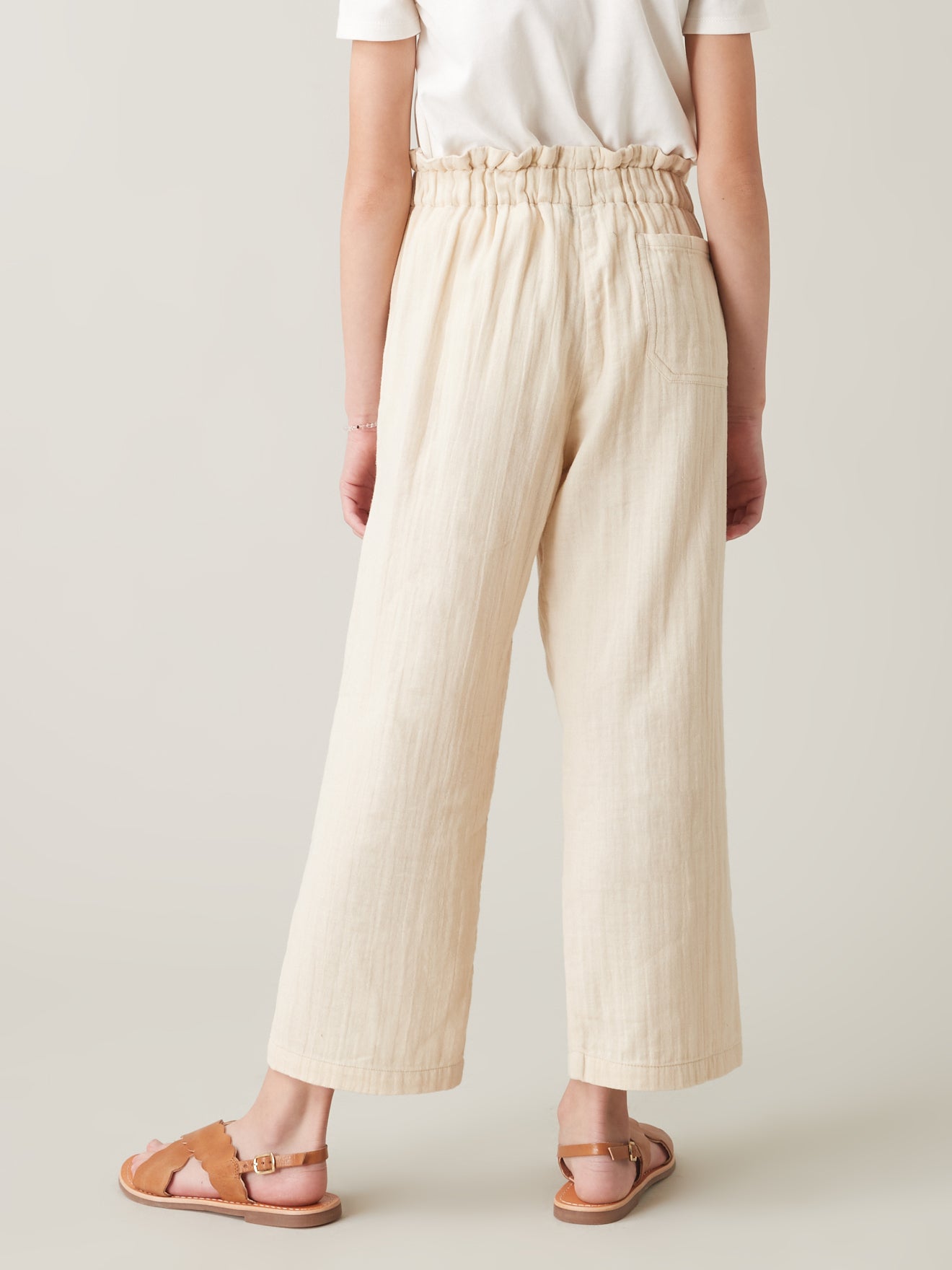 Pantalon en gaze de coton Fille