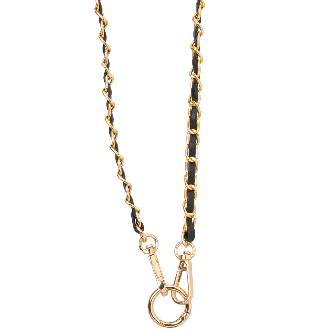 Gina Benotti Handykette mit Metall-Gliedern schwarz / gold