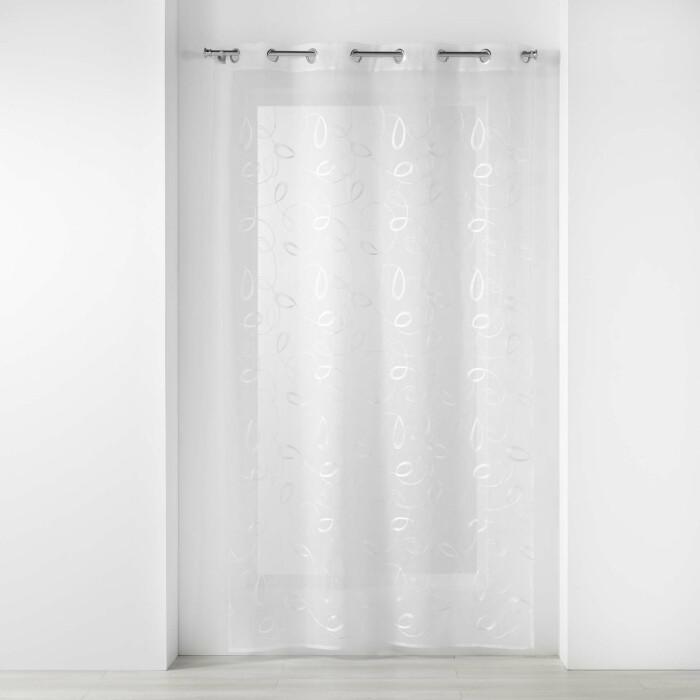 PANNEAU A OEILLETS 140X240CM BRODE HOOPS BLANC