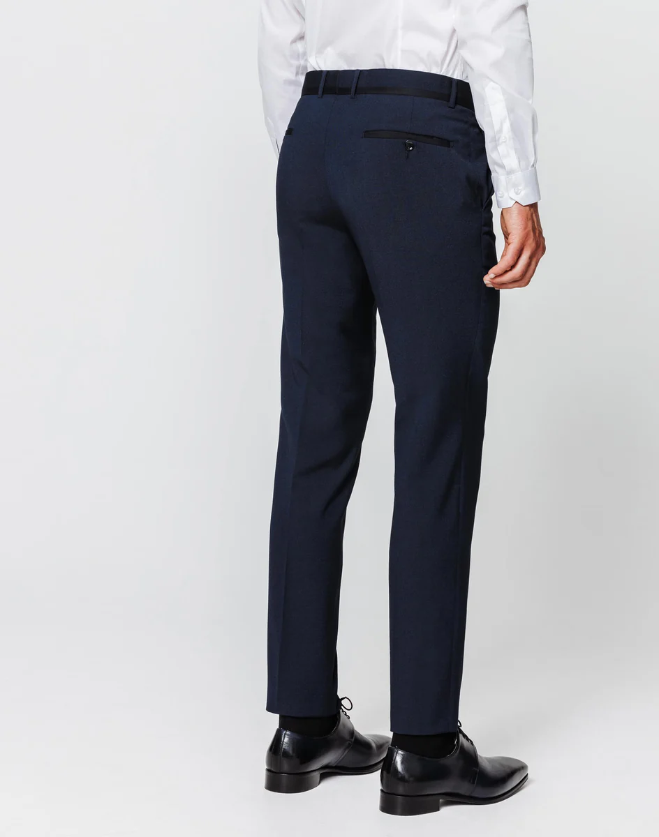 Pantalon micro motif navy