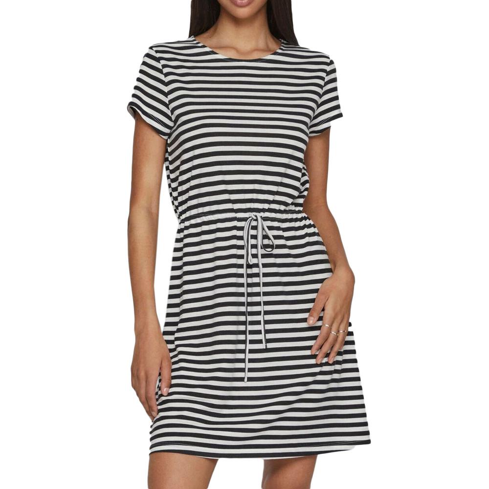 Vila Robe Noir/Blanc à Rayures Femme Vila Mooney String