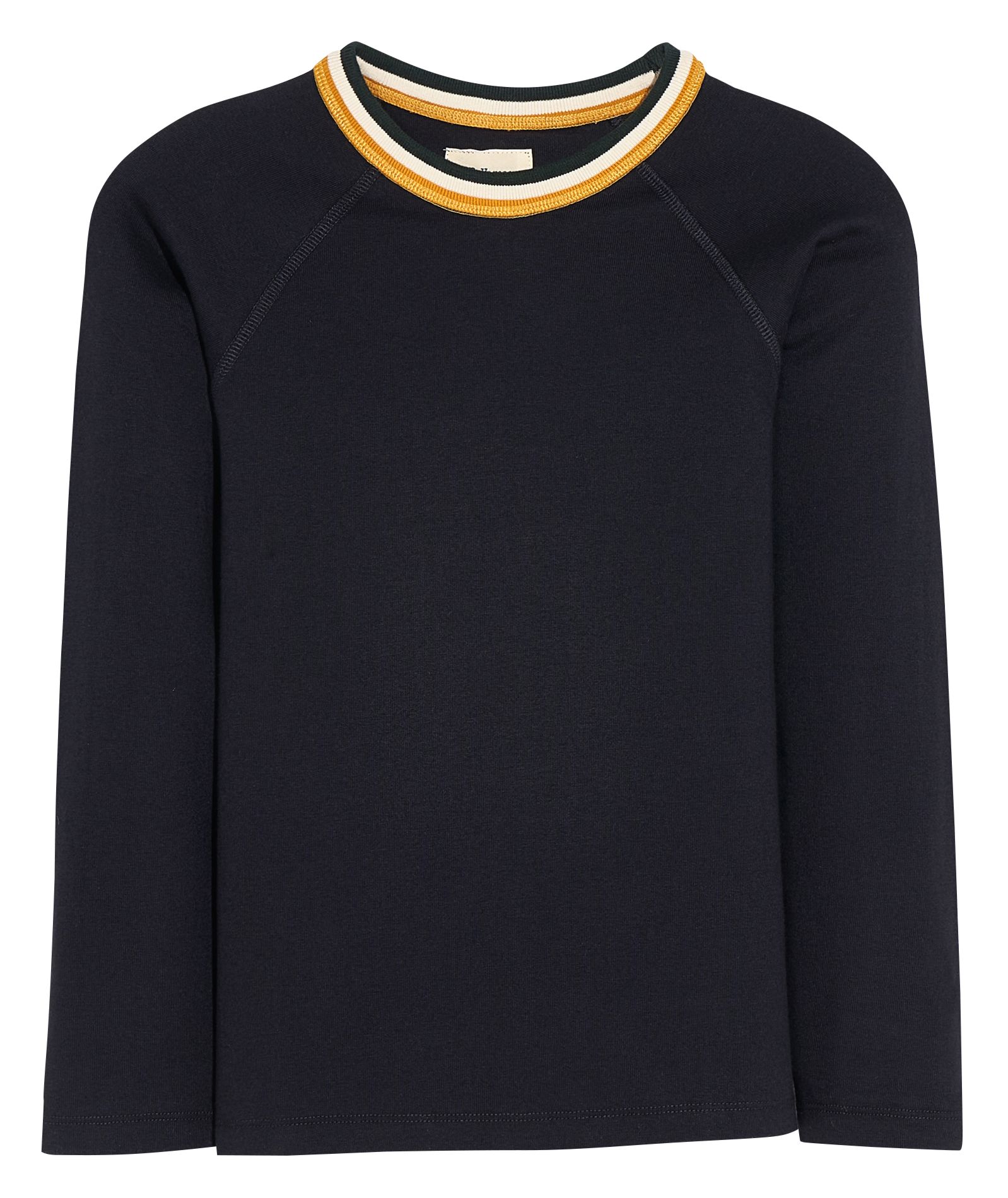 ARKO - Tee-shirt col rond contrasté en coton | Bleu