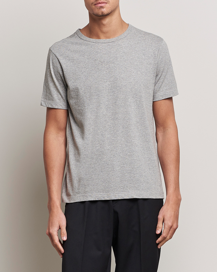 Merz b. Schwanen 1950s Classic Loopwheeled T-Shirt Grey Melange