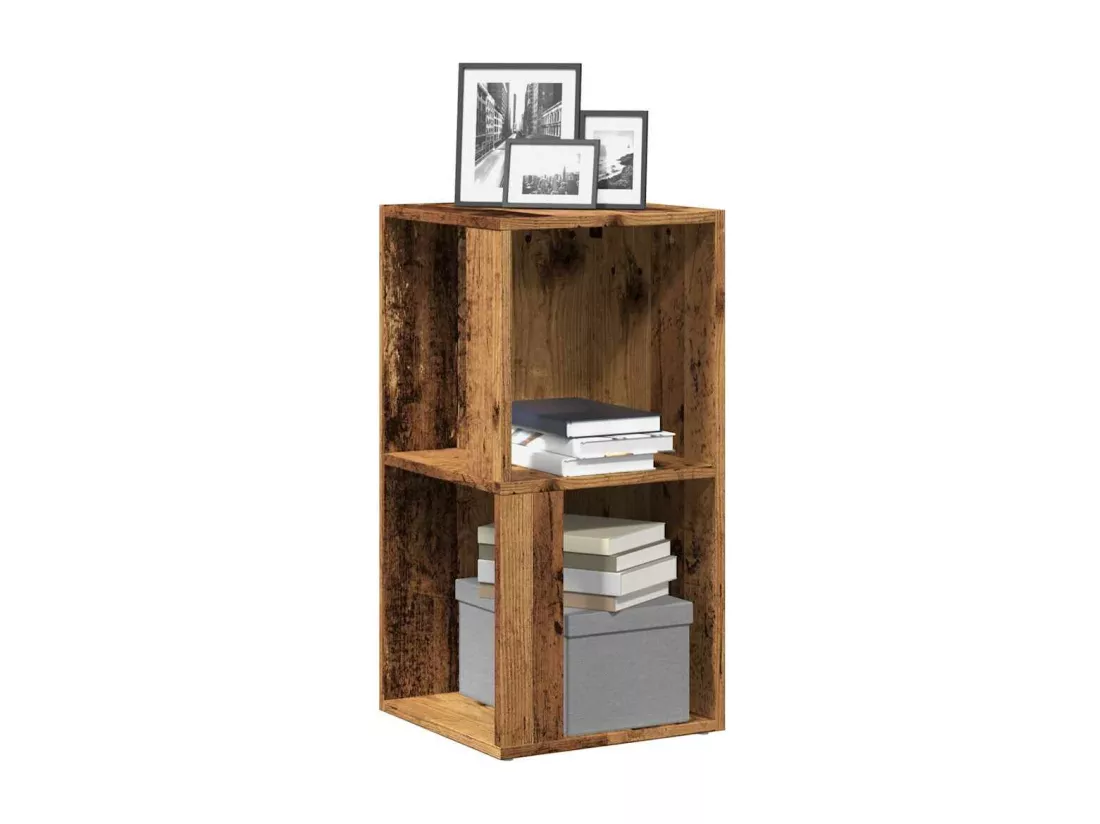 Armoire d'angle vieux bois 33x33x67 cm bois ingénierie