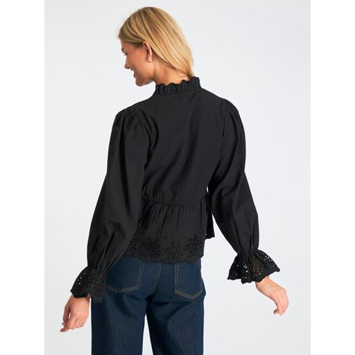 Neo Noir Matsi Embroidery Bluse, Black, 36
