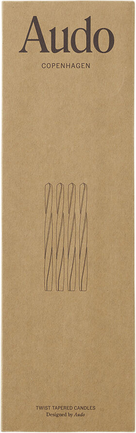 Audo Copenhagen Twist Tapered Candle, H30, Neutral,