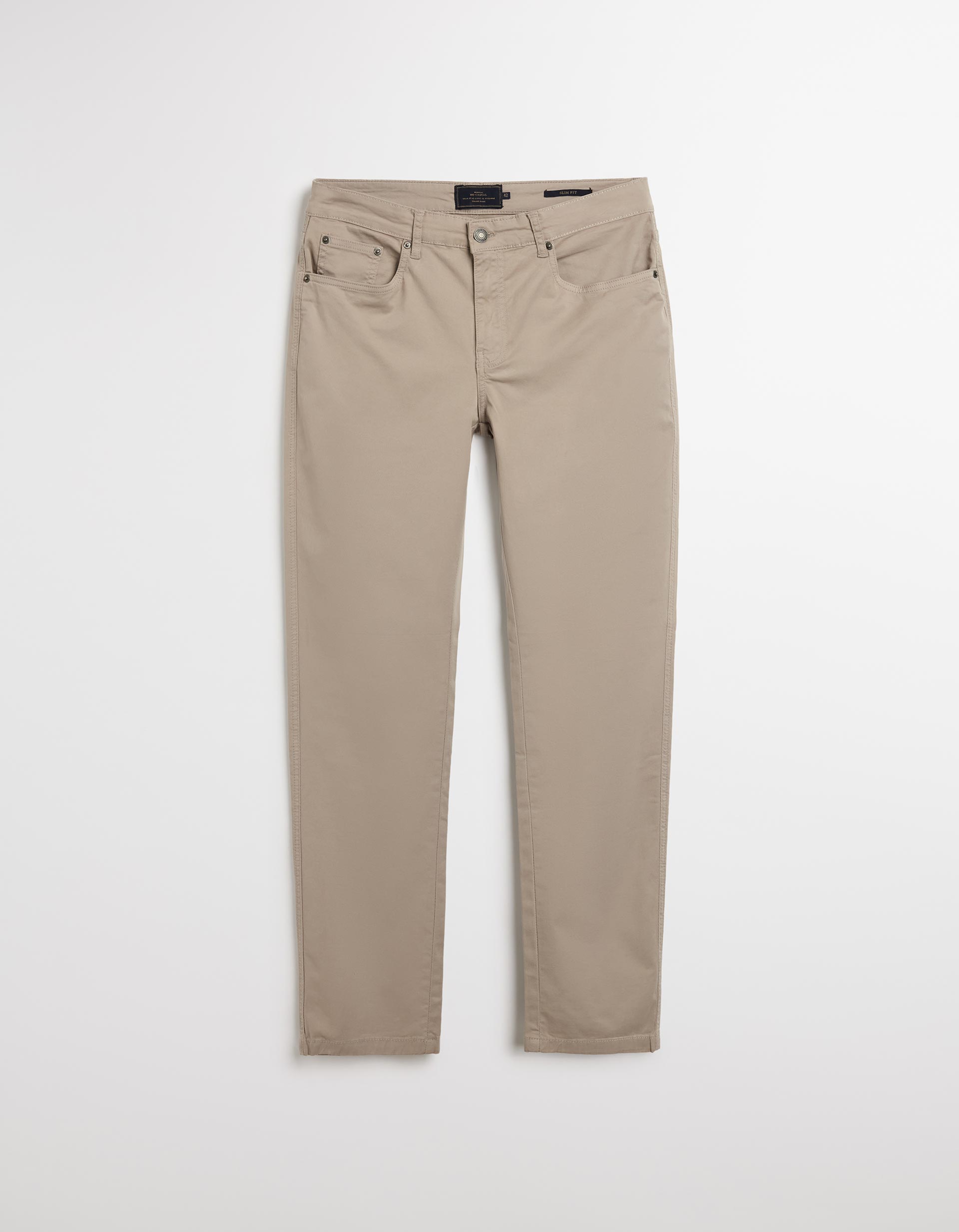 Calças 'Slim Fit', Homem, Cinzento Claro
