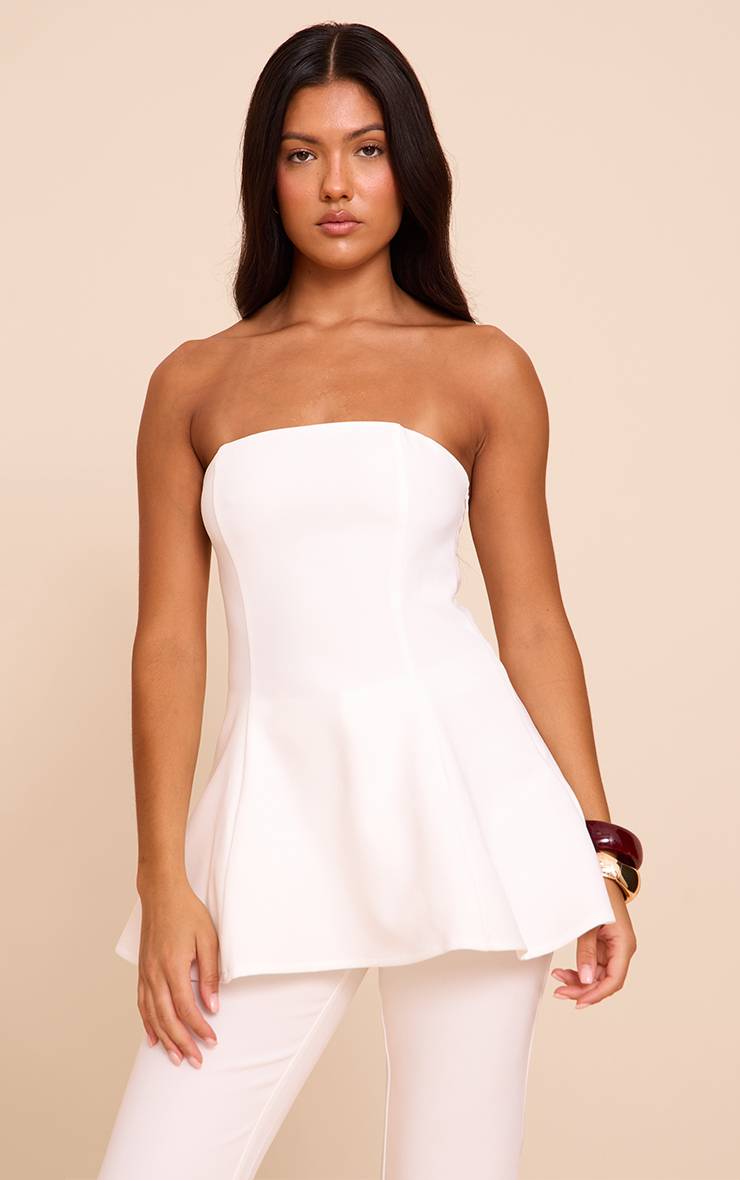 Blanc Haut Bandeau Coupe Évasée