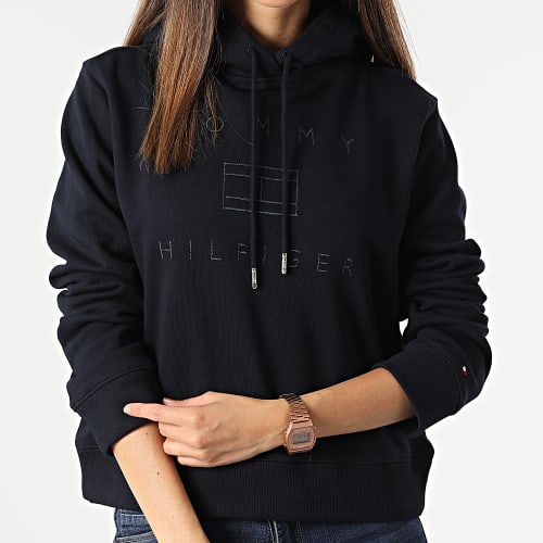 Sweat Capuche Femme Regular Metallic 4636 Bleu Marine