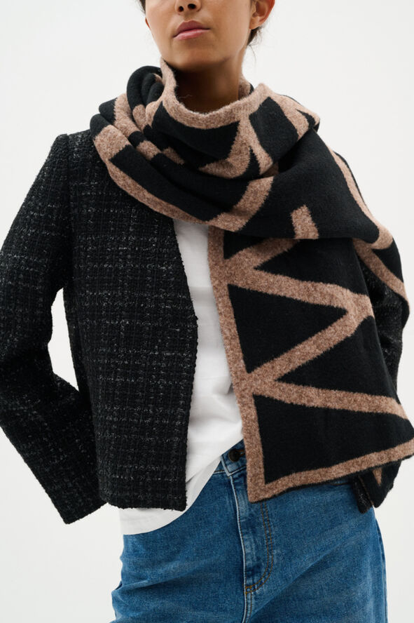 InWear SyrahIW Scarf Black/mocha grey melange