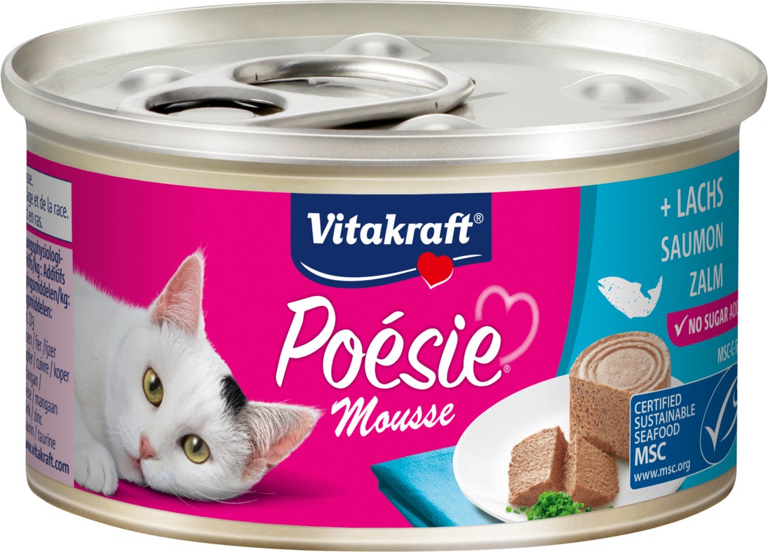 Vitakraft kattenvoer mousse Poésie zalm 85 g