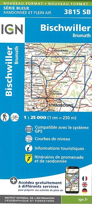IGN - 3815 SB BISCHWILLER BRUMATH 1 25 000