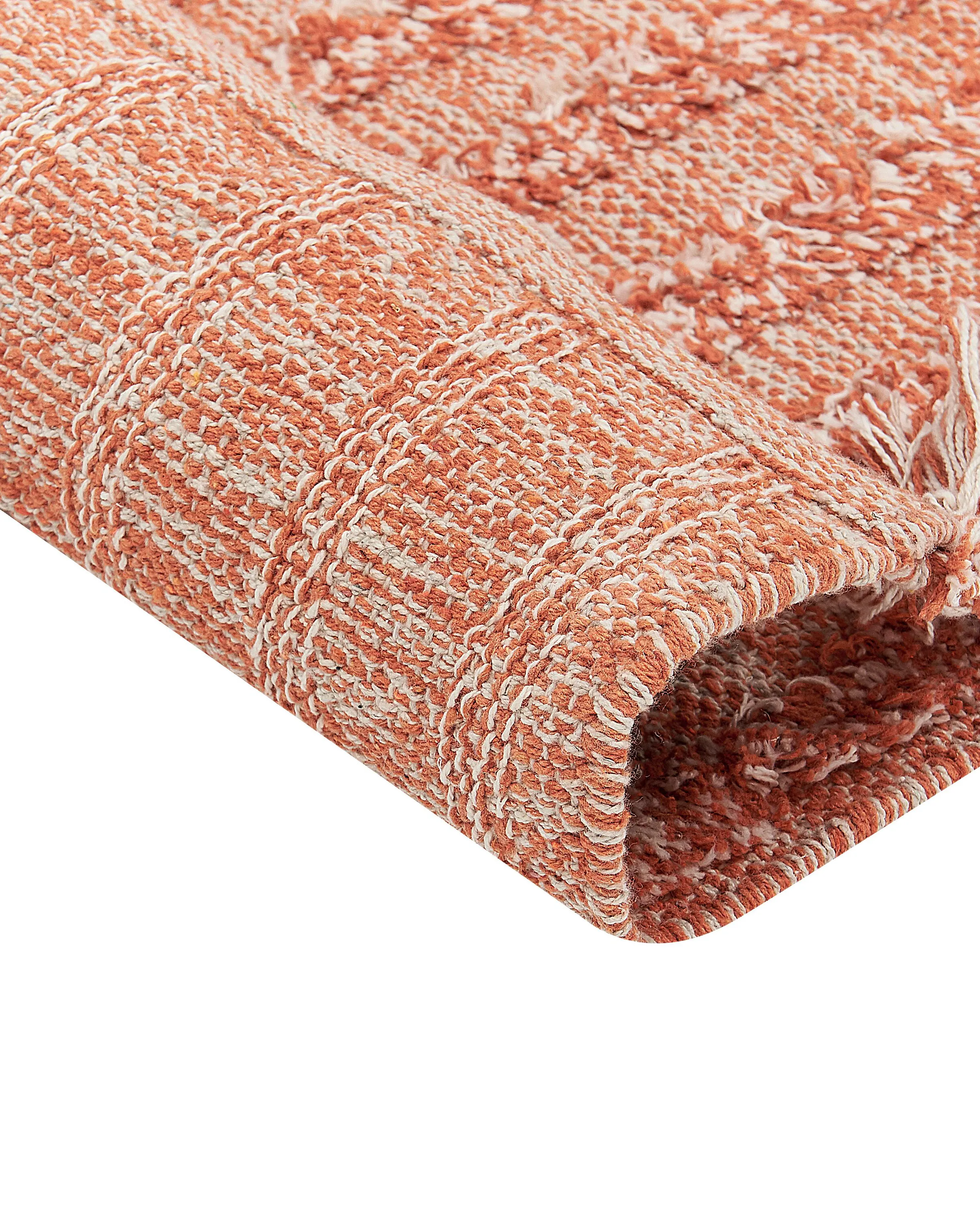 Vloerkleed MUGLA Oranje 160 x 230 cm Katoen