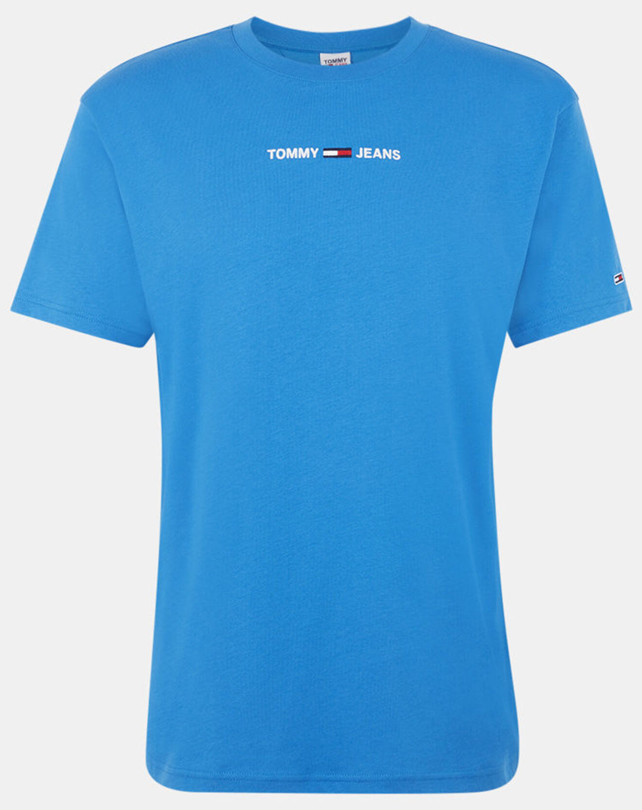 Tommy Jeans T-Shirt 100% Coton Bio Logo bleu vif