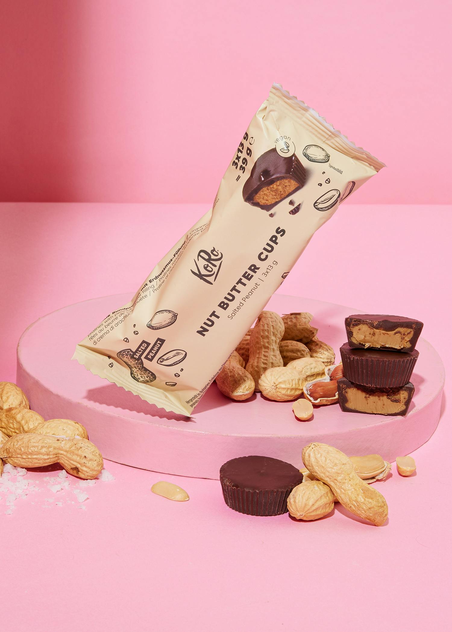Bio Nut Butter Cups Salted Peanut 3 x 13 g
