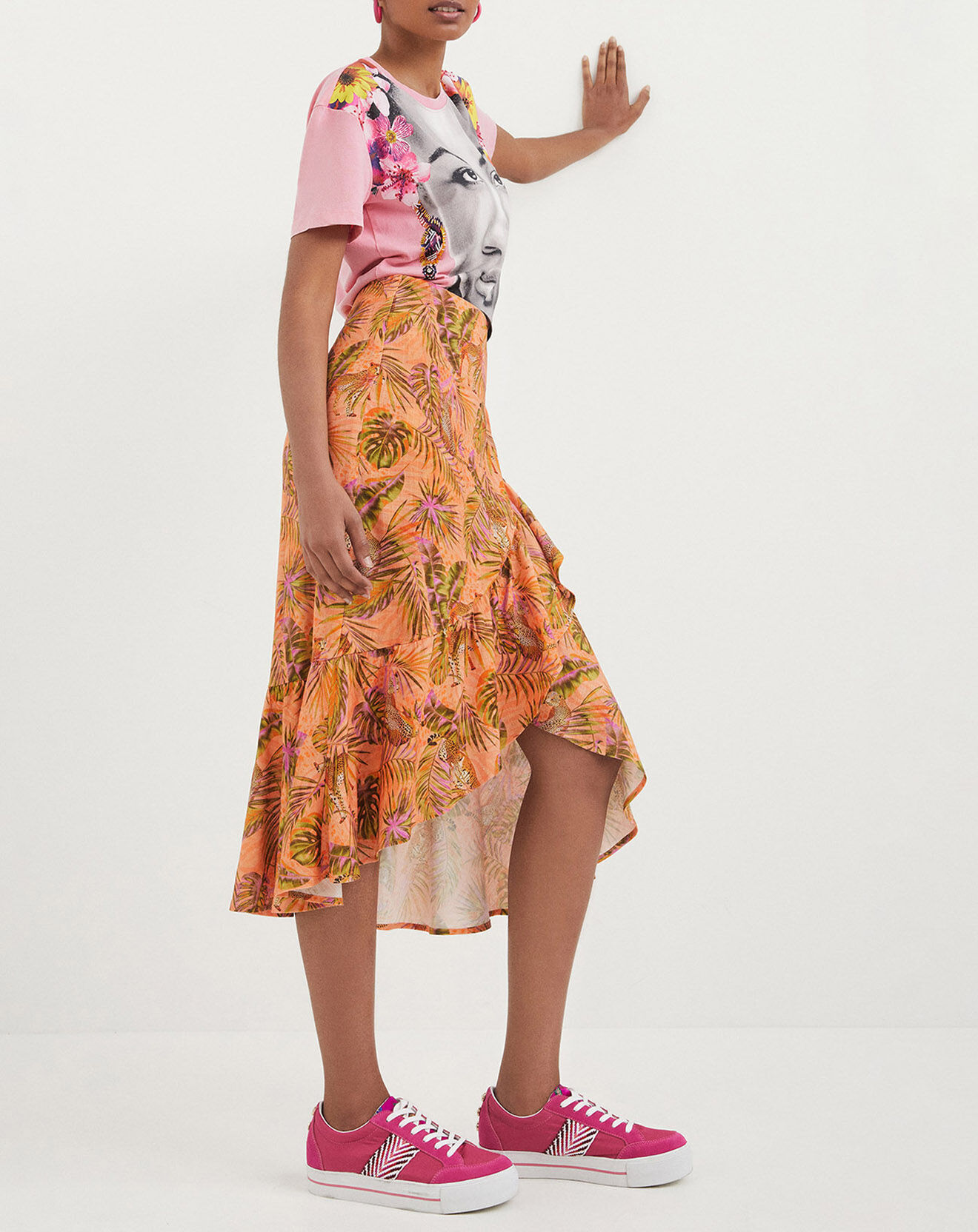 Desigual Jupe Lilia orange clair