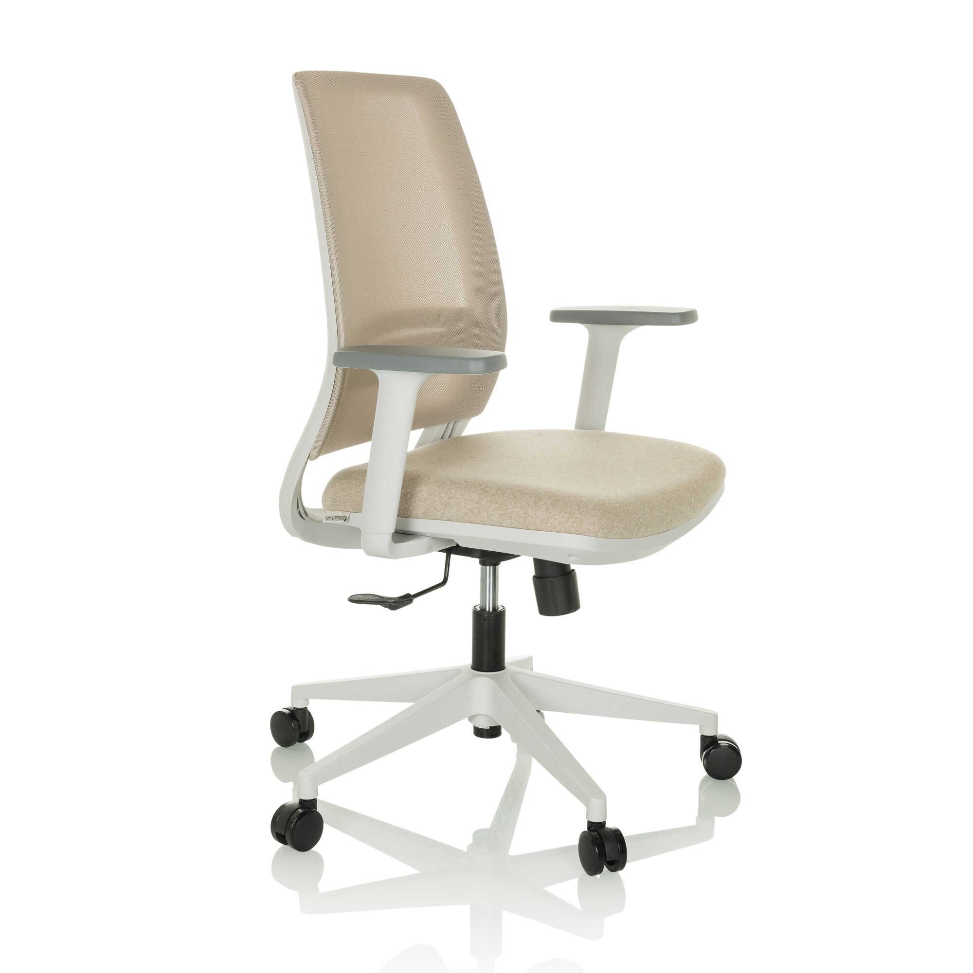 Home Office Bürostuhl PROFONDO ECO W Stoff/Netzstoff mit Armlehnen hjh OFFICE