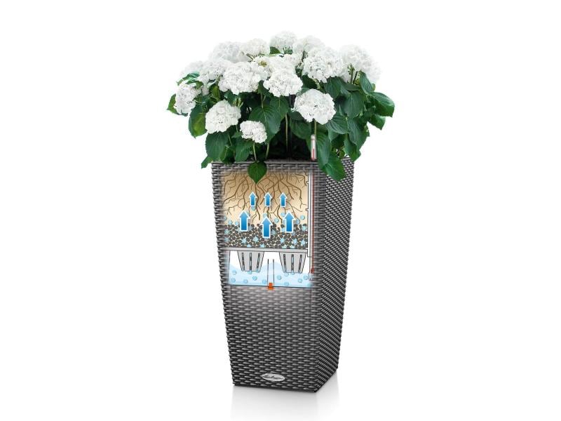 Lechuza Blumentopf Cubico Cottage 40 Weiss Pflanzengefäss, weiss