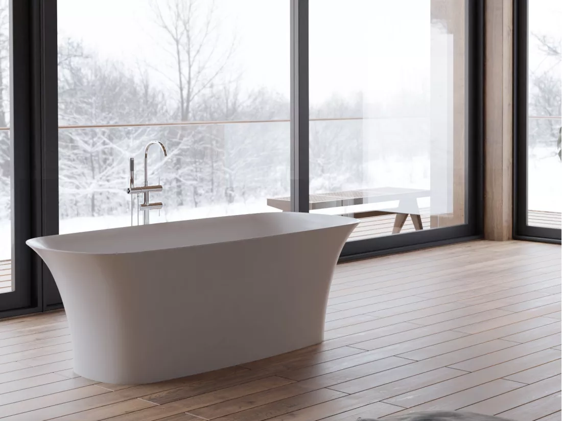 Baignoire îlot rectangulaire BLISS L. 170 x l. 80 cm, by SPALINA