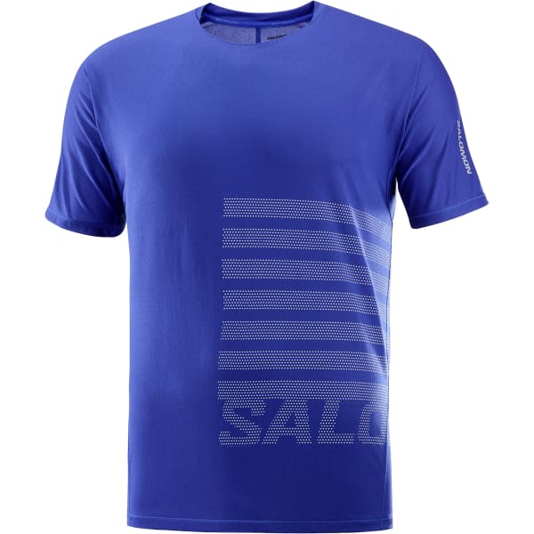 T-shirt trail SALOMON SENSE AERO SS TEE GFX M SURF THE WEB/RAINY DAY