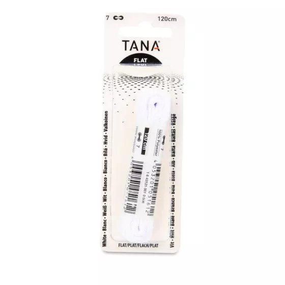 Lacets plats 120 cm blancs TANA