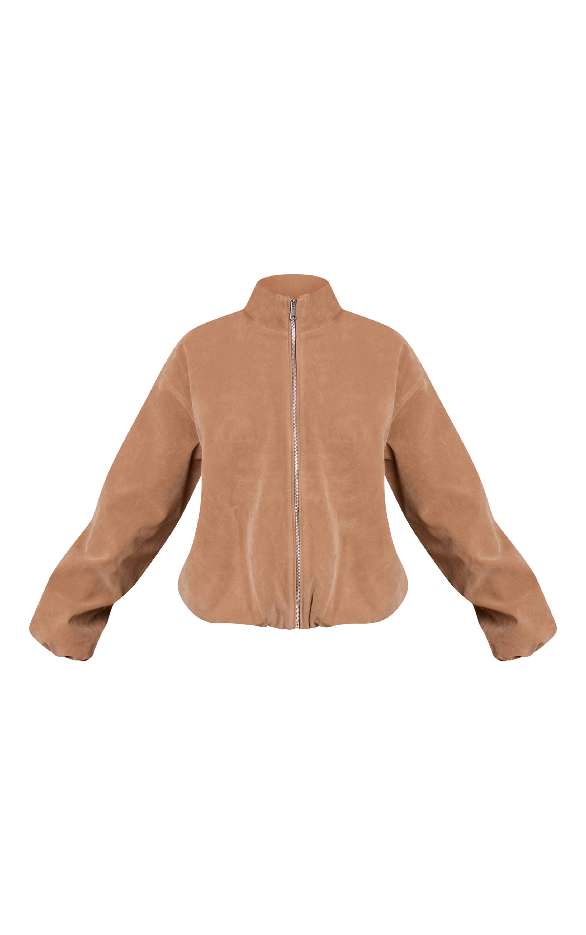 Sable Veste Bomber En Daim