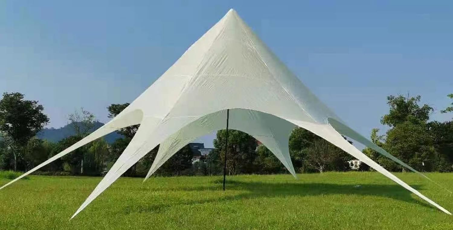 CLP Sternzelt 10 Meter I Event-Zelt Mit 10 Meter Durchmesser I Gartenzelt In Vielen Farben | Überdachte Zeltfläche, Farbe:Creme
