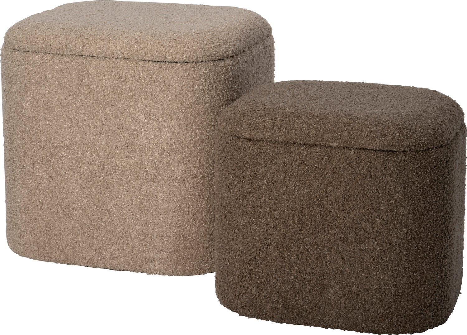 Intratuin poef met opbergruimte Maysa beige 40 x 36 x 38 cm
