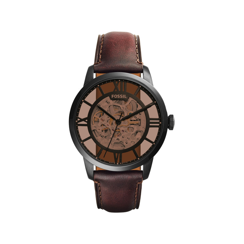 Montre Fossil homme acier noir automatique
