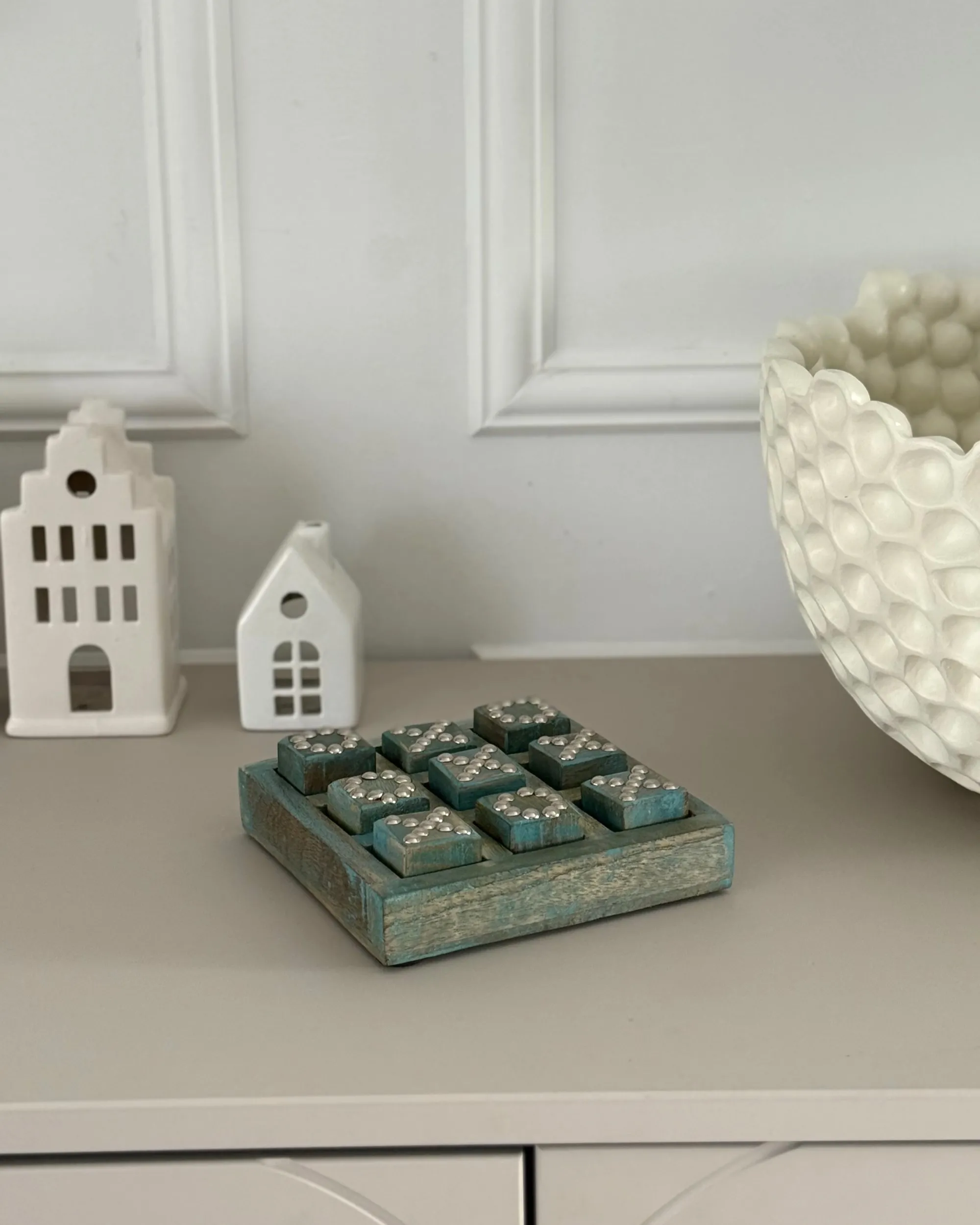 Tic-Tac-Toe spel KINA Mangohout Blauw